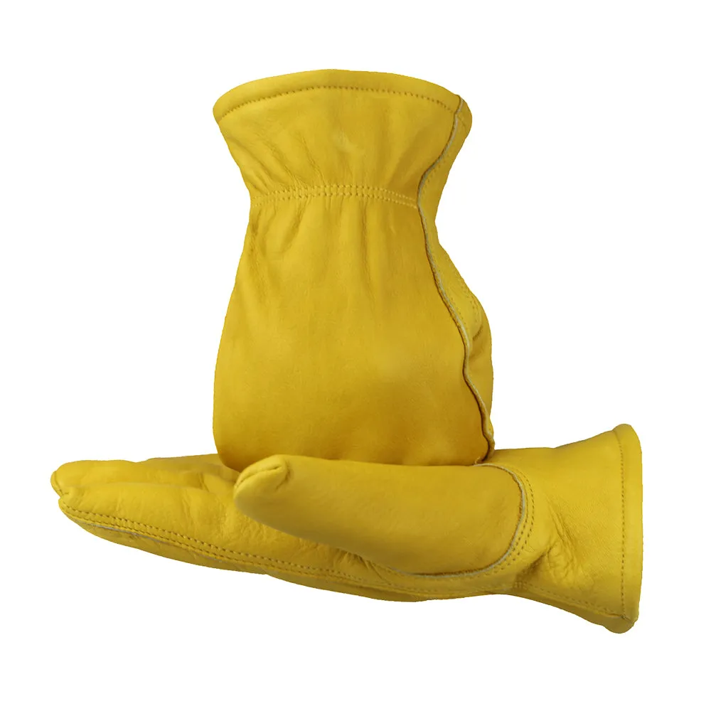 (12 pair pack) Water Resistant General Purpose Premium 100% Top Grain Cowhide Work Gloves