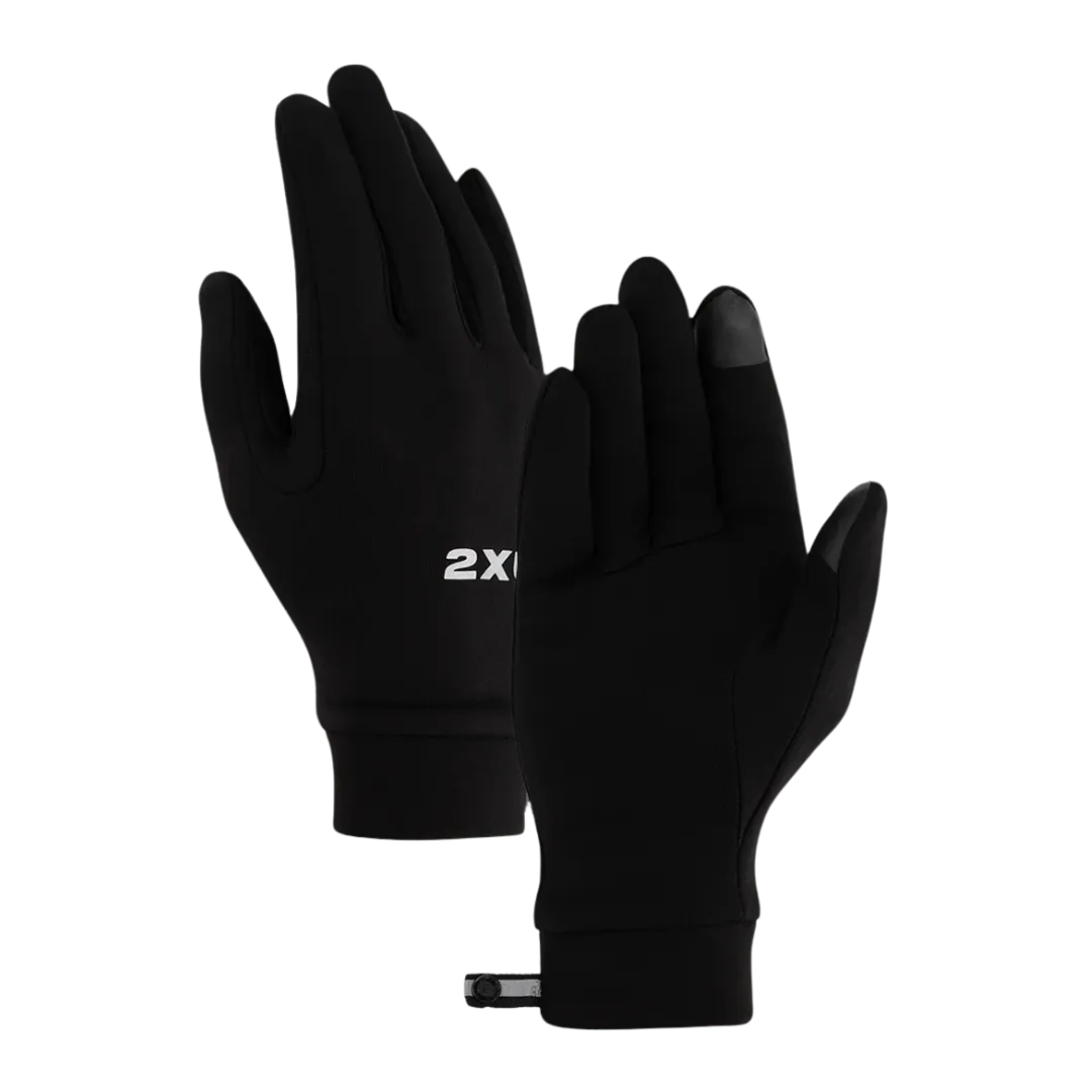 2XU - Run Gloves - Black/Silver Reflective