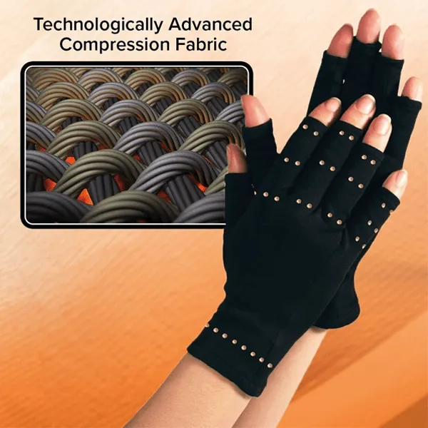 3 Pairs Copper-Infused Compression Gloves