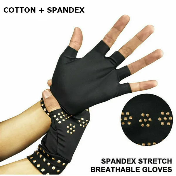 3 Pairs Copper-Infused Compression Gloves