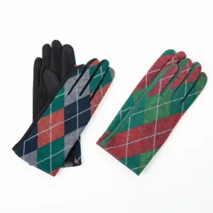 4 Piece Clara Christmas Plaid Gloves Assortment
