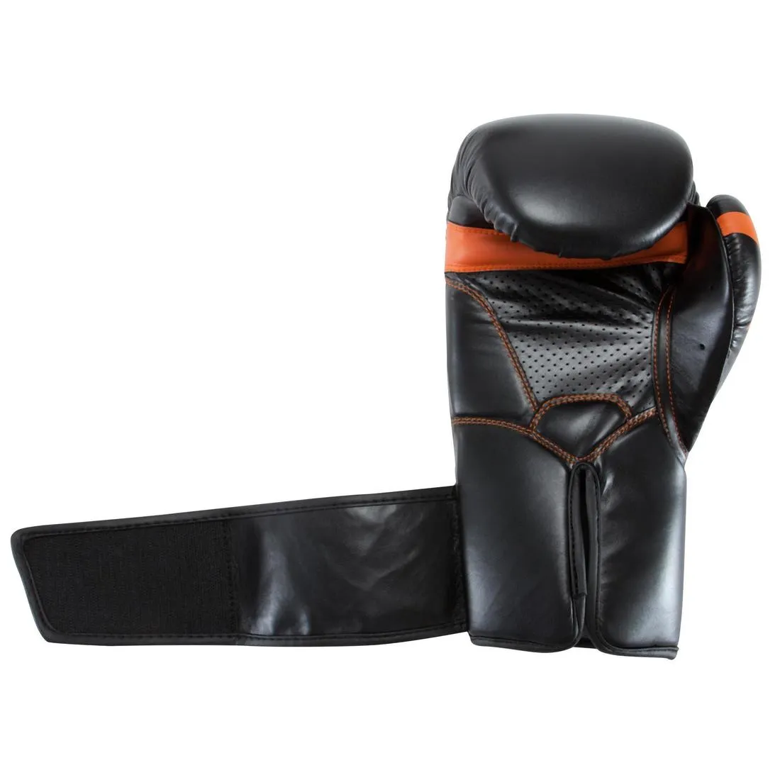 500 Intermediate Boxing Gloves - Black/Orange