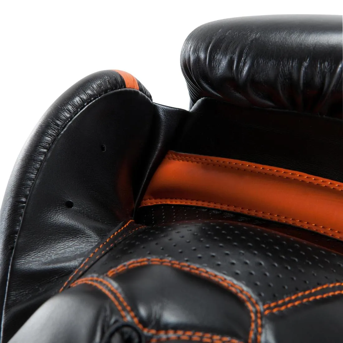 500 Intermediate Boxing Gloves - Black/Orange