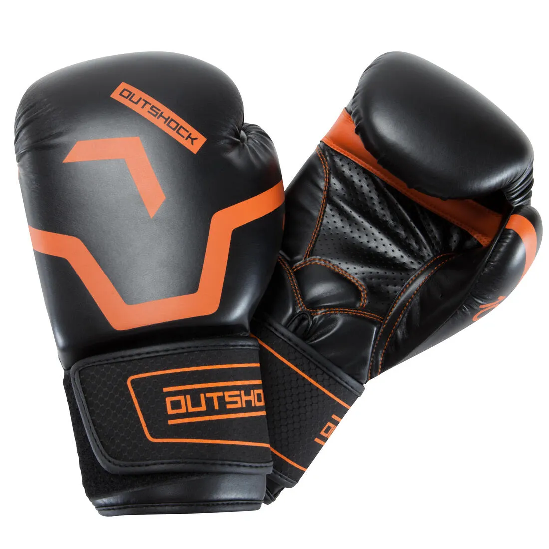 500 Intermediate Boxing Gloves - Black/Orange
