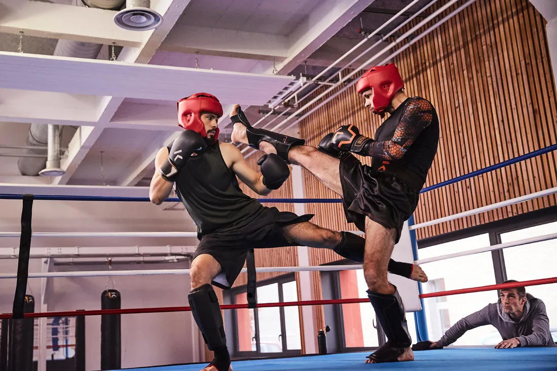 500 Intermediate Boxing Gloves - Black/Orange