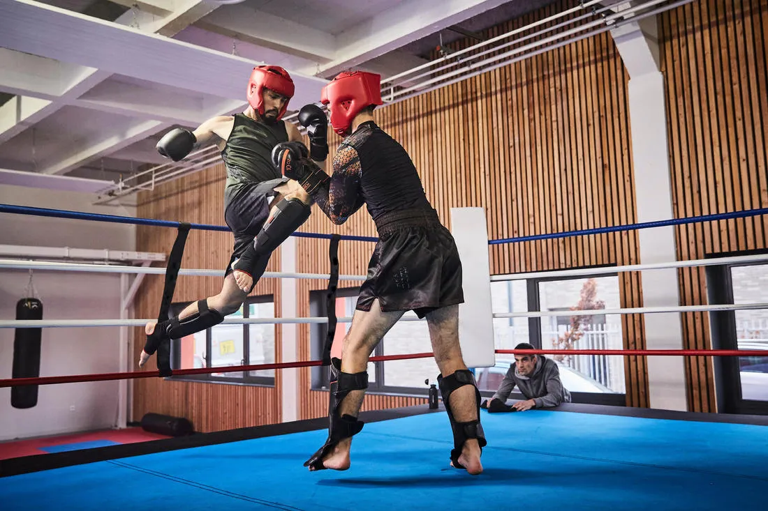 500 Intermediate Boxing Gloves - Black/Orange