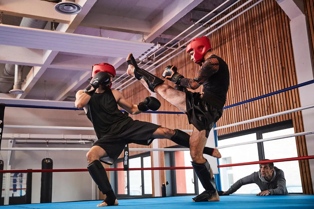 500 Intermediate Boxing Gloves - Black/Orange
