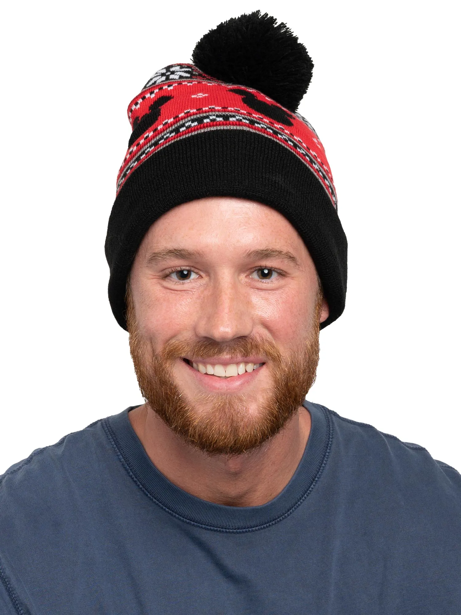 Adult Disney Mickey Mouse Knit Beanie Hat & Touch Screen Gloves Unisex Black Set