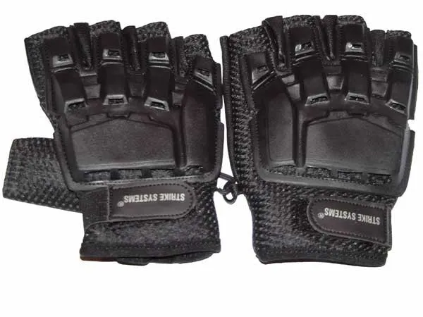 Armour half-finger leather gloves