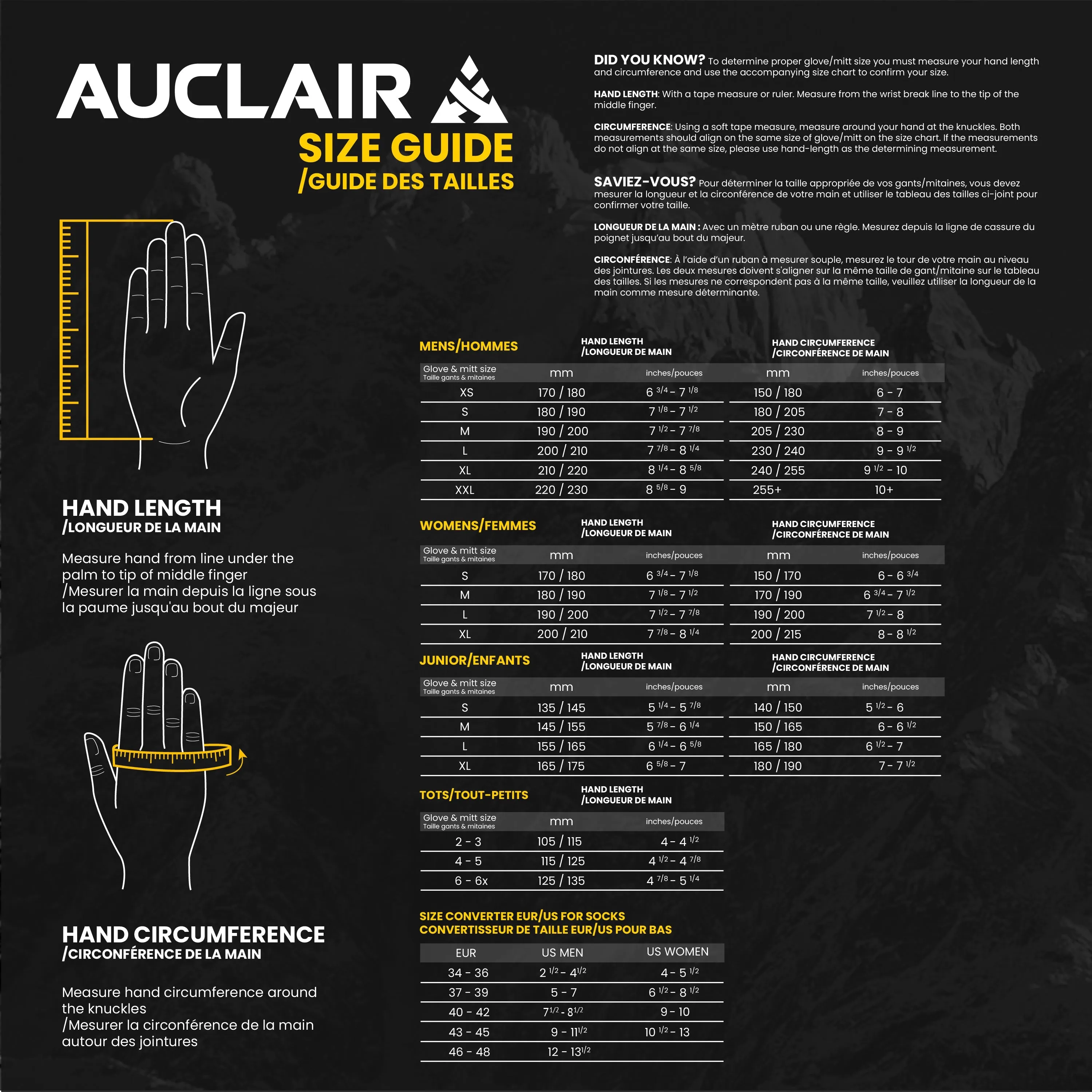 Auclair Powder King men's Ski Gloves| Gants de Ski Auclair Powder King pour Homme