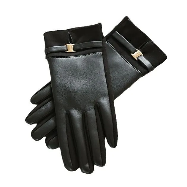 Buy One Get One Free! Suede Gloves for Women, Thickened and Lined with Fur for Winter, Keeping Warm, Windproof, Waterproof, and Touchscreen-Compatible, Outdoor Cycling Gloves.C-241105-2