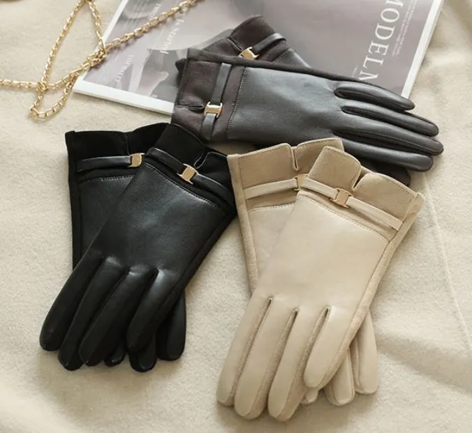 Buy One Get One Free! Suede Gloves for Women, Thickened and Lined with Fur for Winter, Keeping Warm, Windproof, Waterproof, and Touchscreen-Compatible, Outdoor Cycling Gloves.C-241105-2