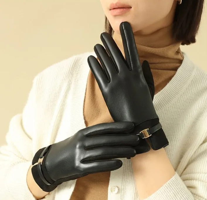 Buy One Get One Free! Suede Gloves for Women, Thickened and Lined with Fur for Winter, Keeping Warm, Windproof, Waterproof, and Touchscreen-Compatible, Outdoor Cycling Gloves.C-241105-2