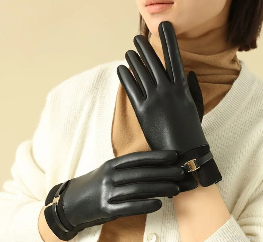 Buy One Get One Free! Suede Gloves for Women, Thickened and Lined with Fur for Winter, Keeping Warm, Windproof, Waterproof, and Touchscreen-Compatible, Outdoor Cycling Gloves.C-241105-2