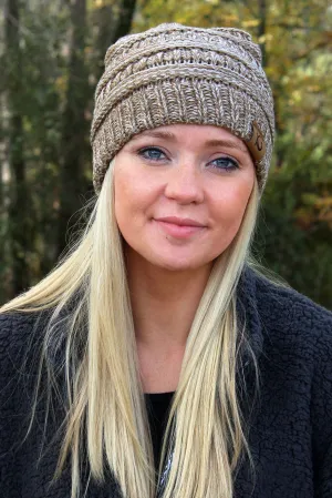 Campfire Cozy Beanie, Taupe Mix