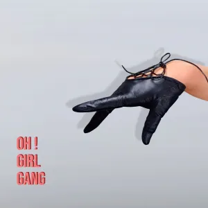 Chic Lace-Up Black Leather Short Biker Gloves (20 cm)