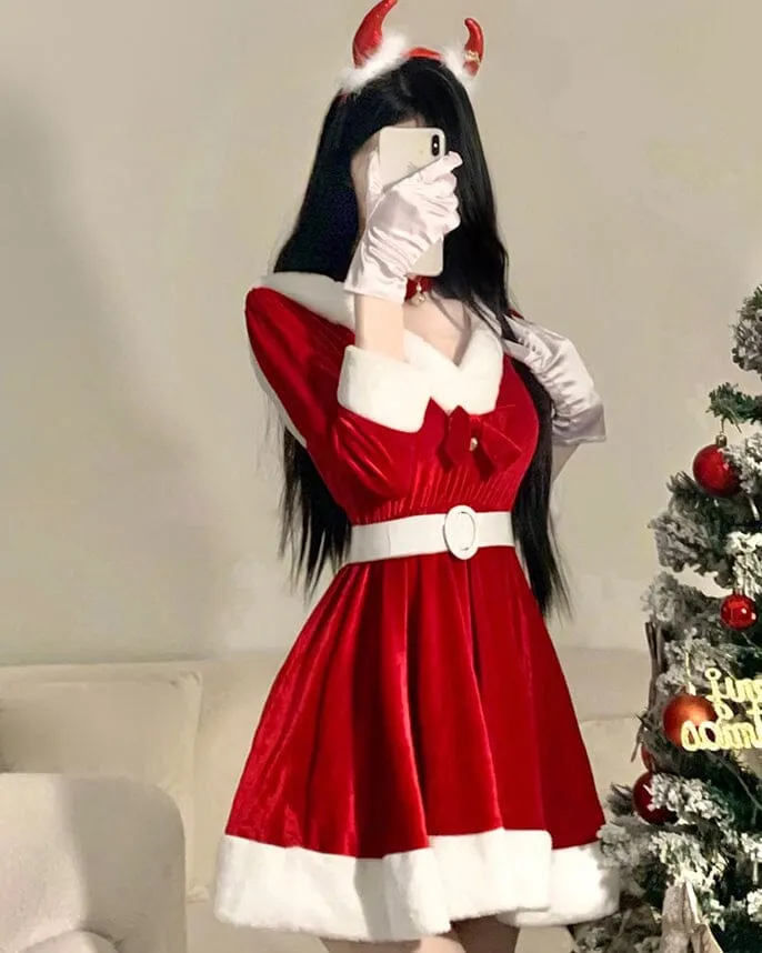 Christmas Bunny Velvet Dress SD02150