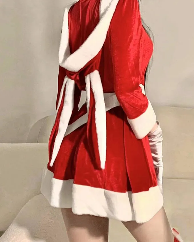 Christmas Bunny Velvet Dress SD02150