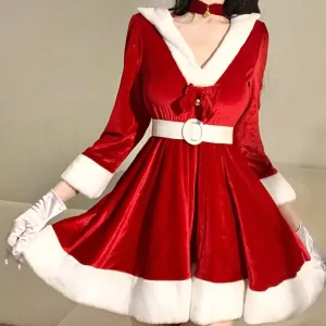 Christmas Bunny Velvet Dress SD02150