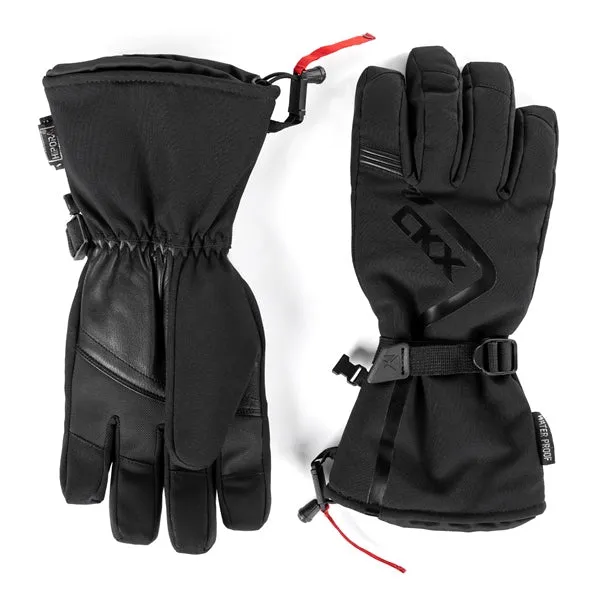CKX Throttle 2.0 Leather/Fabric Gloves Snowmobile Winter Unisex Black