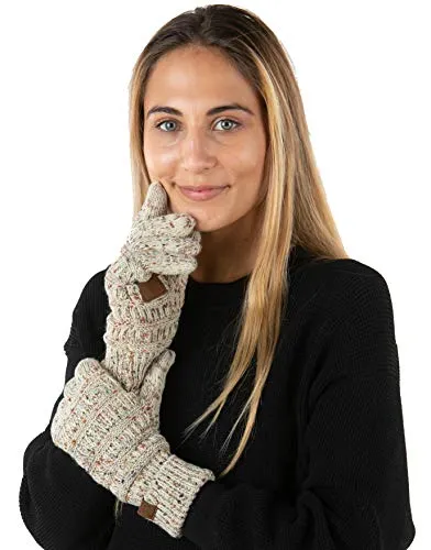 Confetti Knit Fleece Lined Gloves by Funky Junque