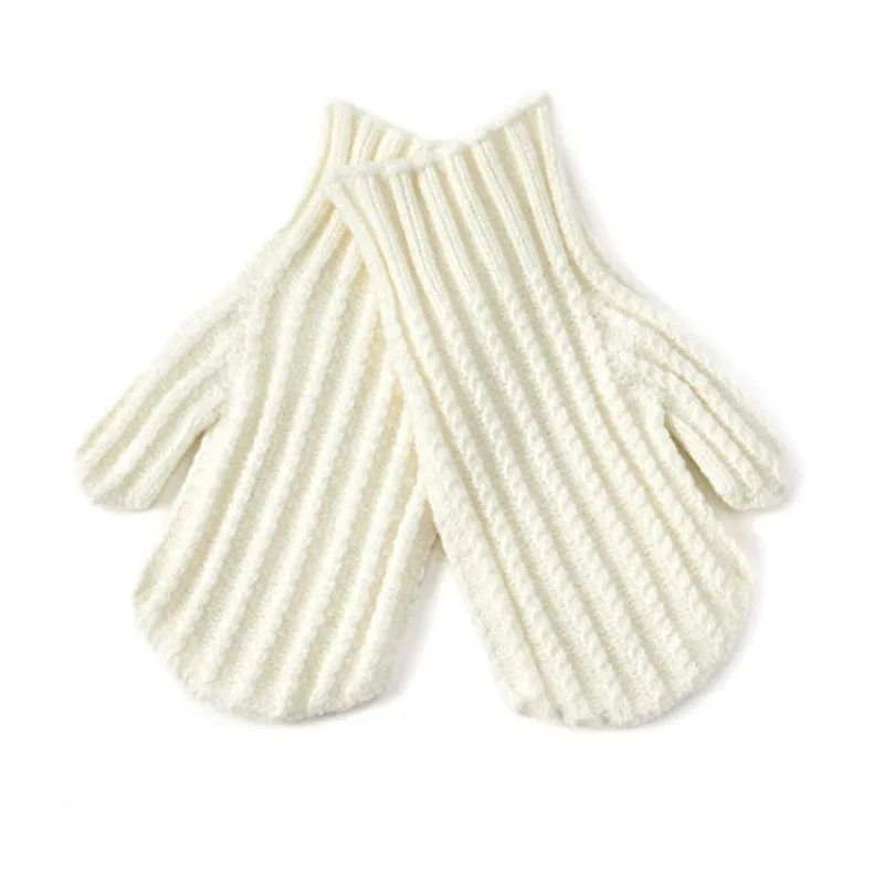 Cute Solid Color Ribbed Simple Knit Gloves DPG2807