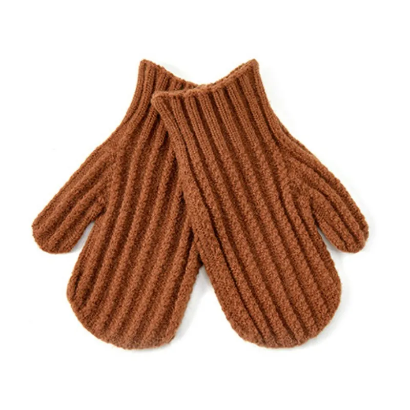 Cute Solid Color Ribbed Simple Knit Gloves DPG2807