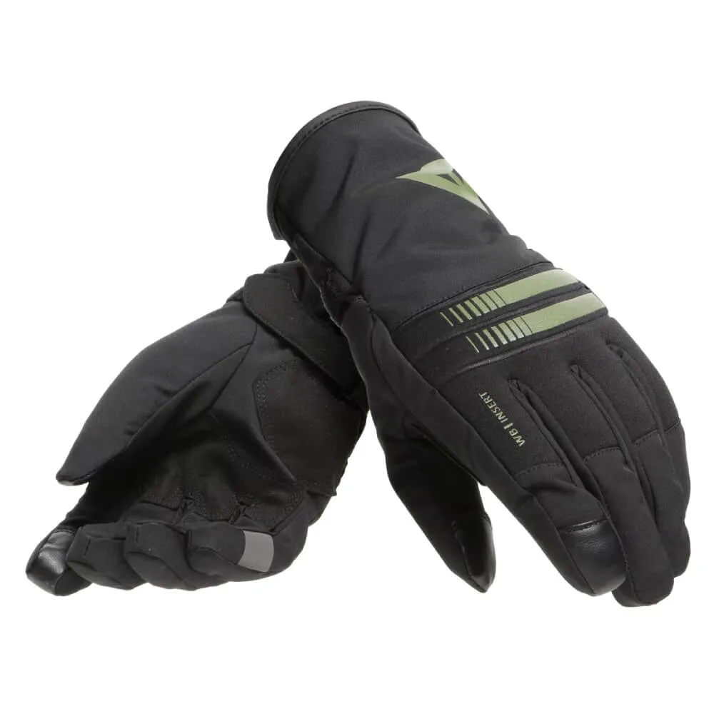 Dainese Plaza 3 Women's D-Dry Gloves Black / Bronze-Green