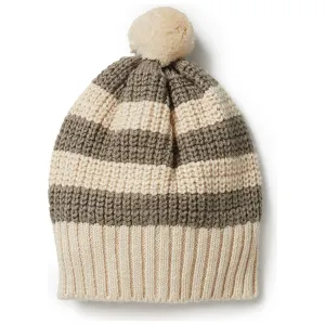 Dark Ivy - Knitted Stripe Hat