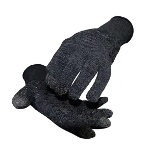 DeFeet, Duraglove ET Wool, Winter Gloves, Charcoal with Grippies Pair