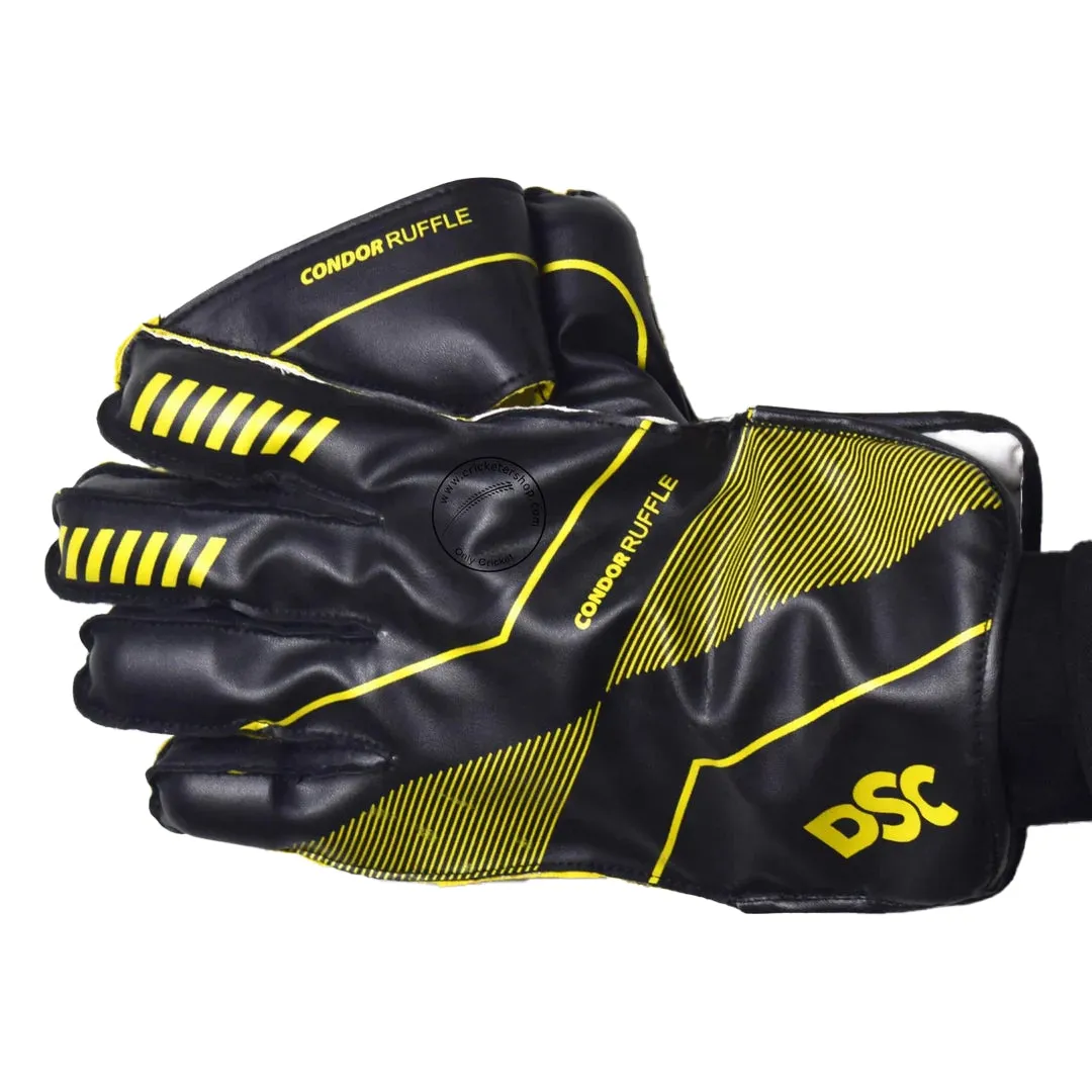 DSC Condor Ruffle Cricket Wicket Keeping Gloves Mens Size
