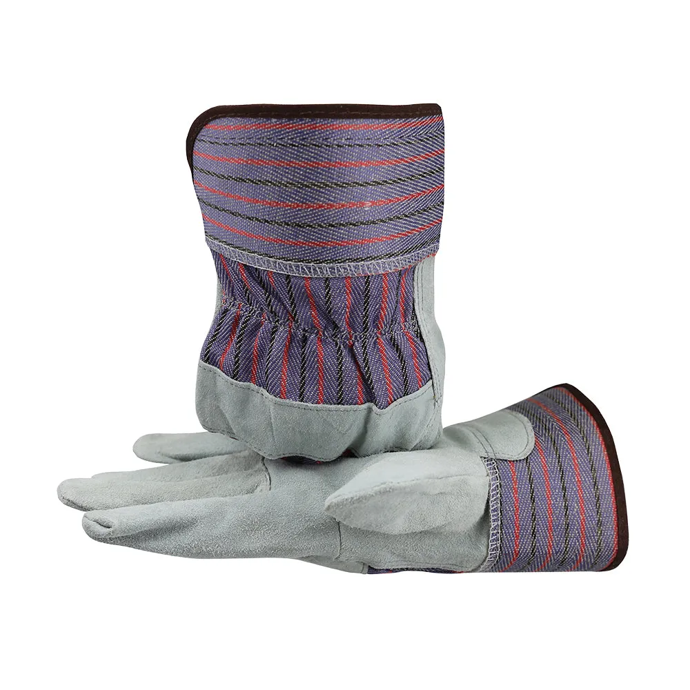 Economy Split Cowhide Palm Leather Work Gloves - Size L, XL