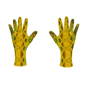 Fleece Gloves (Unisex)(WindSong Flower) RJSTH@Fabric#1 RJSTHS2021 RJS