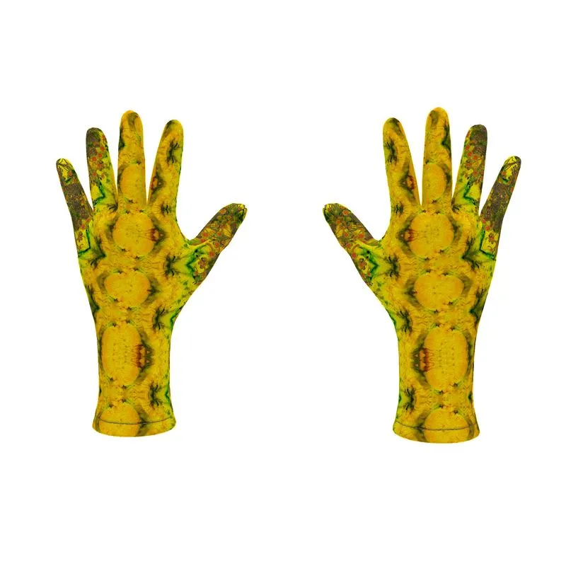 Fleece Gloves (Unisex)(WindSong Flower) RJSTH@Fabric#1 RJSTHS2021 RJS