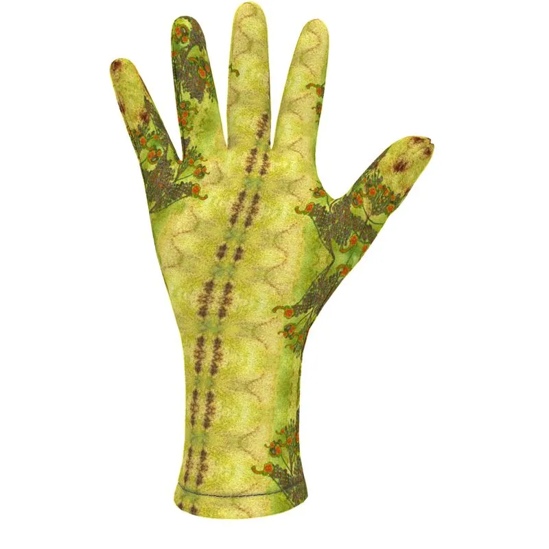 Fleece Gloves (Unisex)(WindSong Flower) RJSTH@Fabric#2 RJSTHS2021 RJS