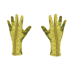 Fleece Gloves (Unisex)(WindSong Flower) RJSTH@Fabric#2 RJSTHS2021 RJS