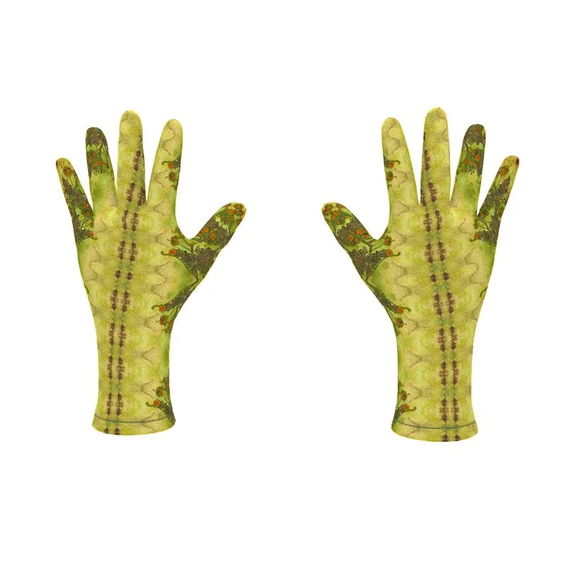 Fleece Gloves (Unisex)(WindSong Flower) RJSTH@Fabric#2 RJSTHS2021 RJS