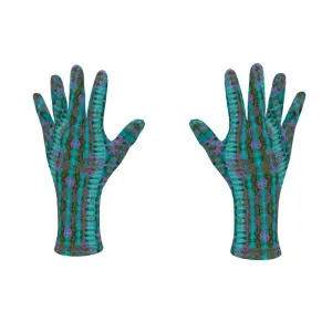 Fleece Gloves (Unisex)(WindSong Flower) RJSTH@Fabric#8 RJSTHS2021 RJS
