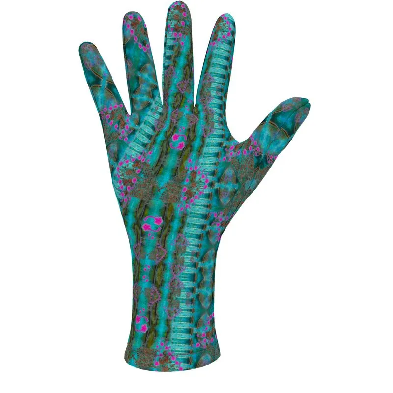 Fleece Gloves (Unisex)(WindSong Flower) RJSTH@Fabric#8 RJSTHS2021 RJS