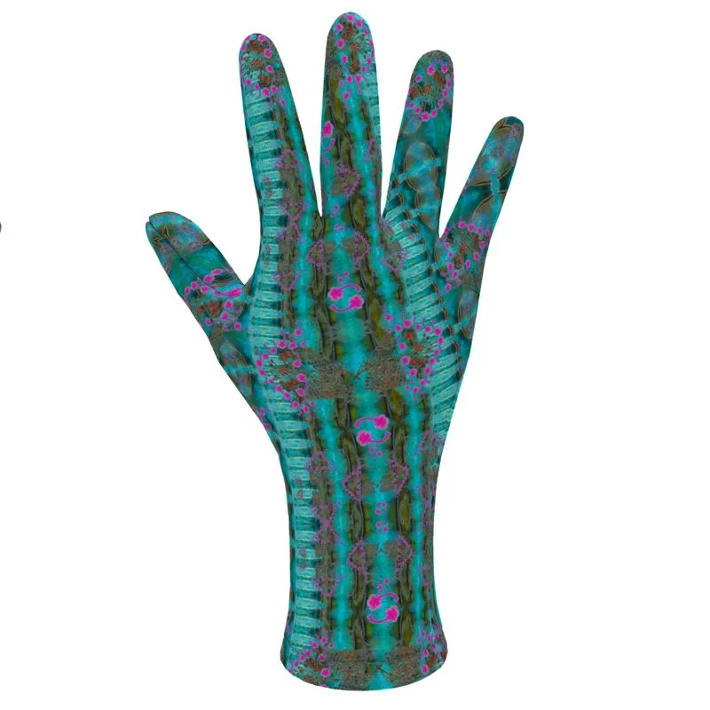 Fleece Gloves (Unisex)(WindSong Flower) RJSTH@Fabric#8 RJSTHS2021 RJS