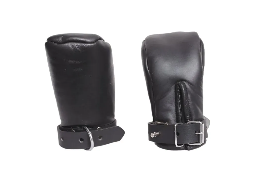 Genuine Leather Bondage Gloves