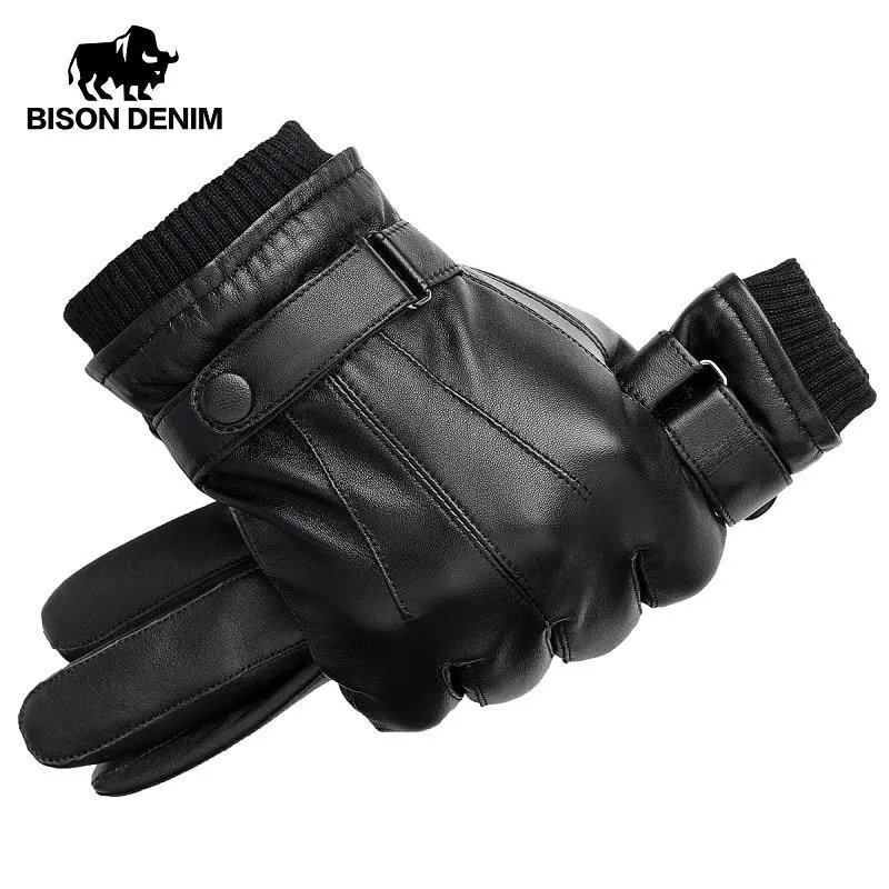 Genuine Leather Elegant Touch Screen Gloves