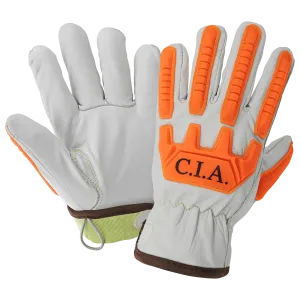 Global Glove & Safety CIA7900 Hi Vis, Cut, Impact Resistant Drivers Gloves, Cut A9