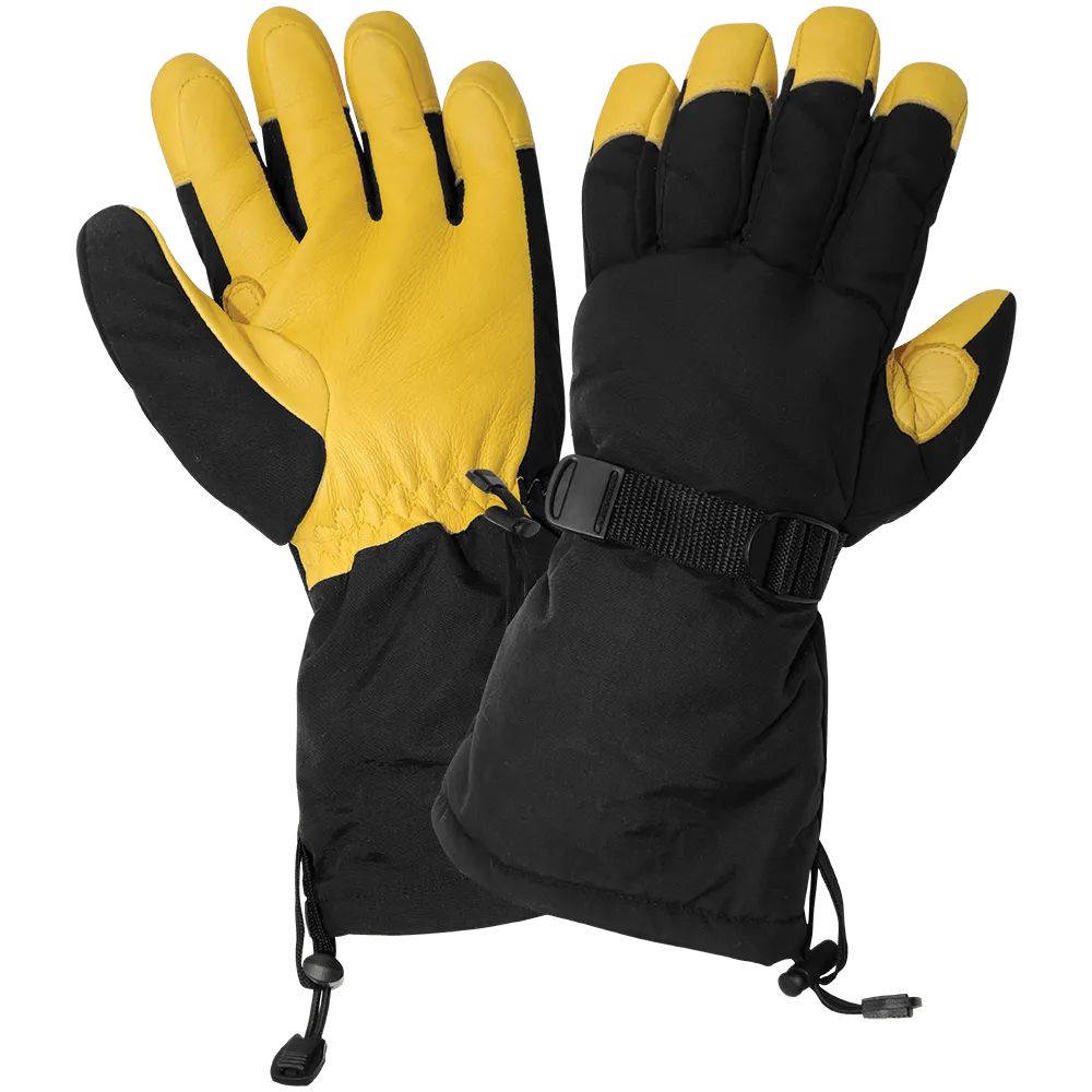 Global Glove & Safety SG7300INT Premium Grade Grain Deerskin Leather Palm, Low Temperature, Waterproof Gloves Insulated with 3M™ Thinsulate™