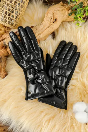Gray Shiny Touch Screen Cycling Gloves