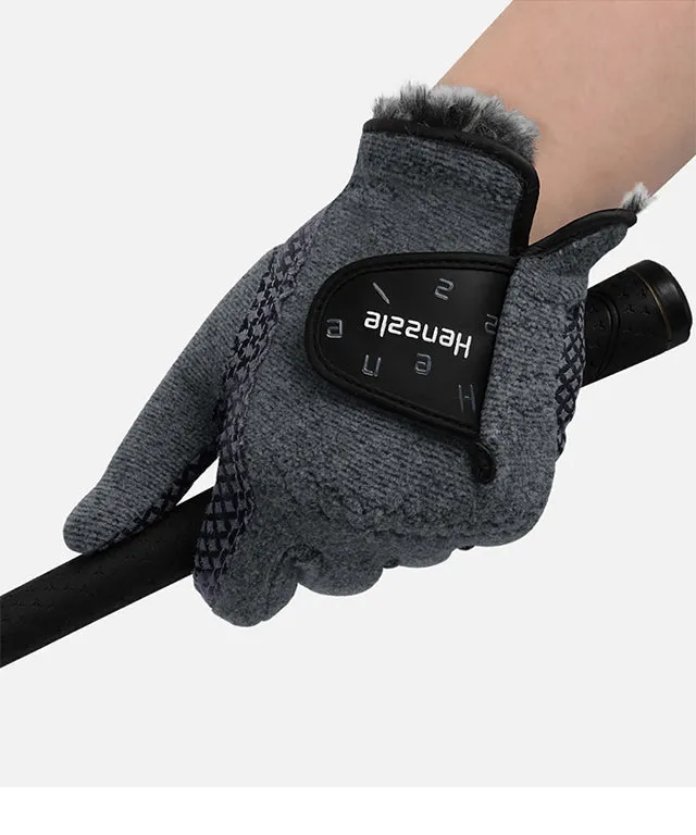 Henzzle Winter Golf Glove For Men (Both Hands) - Gray