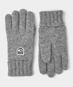 Hestra Basic Wool Glove in Light Grey