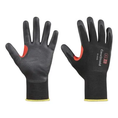 Honeywell CoreShield™ A1/A Coated Cut Resistant Gloves, 7/S, Nylon, Nitrile Micro-Foam, 15 ga, Black, 21-1515B/7S