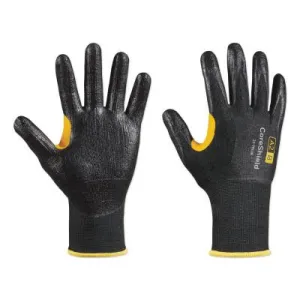 Honeywell CoreShield™ A2/B Coated Cut Resistant Gloves, 8/M, HPPE, Smooth Nitrile, 13 ga, Black, 22-7913B/8M