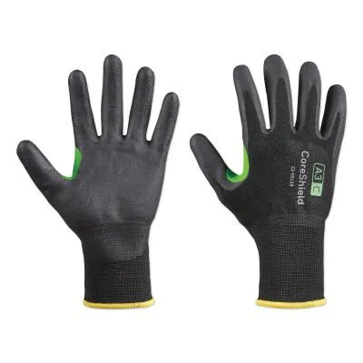 Honeywell CoreShield™ A3/C Coated Cut Resistant Glove, 10/XL, HPPE/Basalt, Nitrile Micro-Foam, 13 ga, Black, 23-0513B/10XL